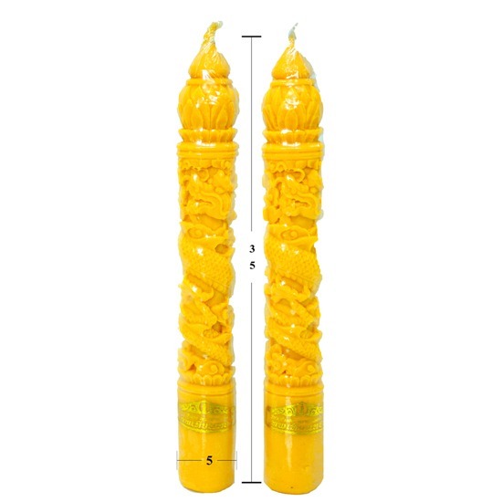 ขายเทียนพรรษาแกะสลักลาย - บริษัท เซียวฮั้วเฮง แคนเดิล จำกัด - ขายเทียนเหลืองแกะสลักลาย 