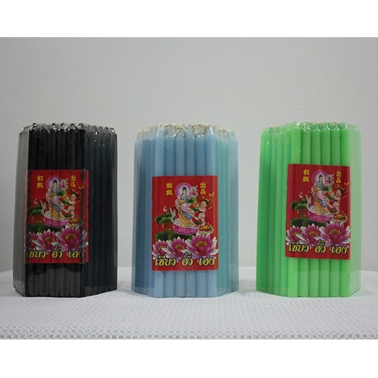 โรงงานผลิตเทียนไขไหว้พระ (เทียนหนักบาท) - บริษัท เซียวฮั้วเฮง แคนเดิล จำกัด - โรงงานผลิตเทียนไขไหว้พระ (เทียนหนักบาท) สีเหลือง เทียนสีขาว เทียนคละสี 